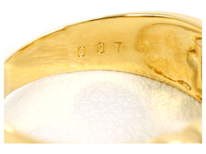 Autre Marque Platin- und Goldring mit Diamant Golden - Ansicht 6
