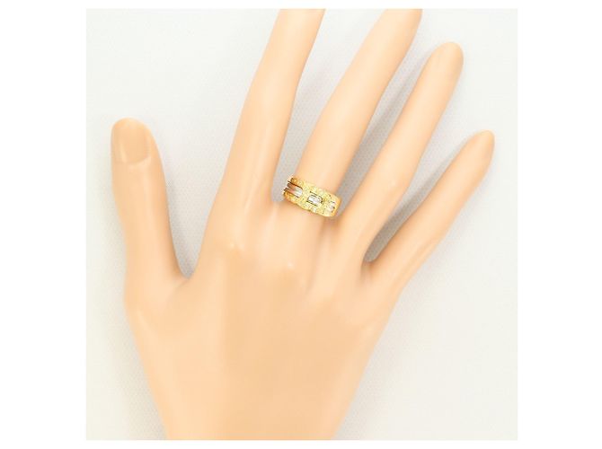 Autre Marque Platin- und Goldring mit Diamant Golden - Ansicht 7