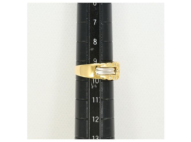 Autre Marque Platin- und Goldring mit Diamant Golden - Ansicht 8