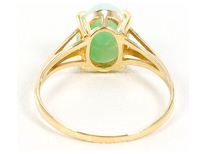Autre Marque 18K Gelbgold-Ring mit Jade Golden - Ansicht 3