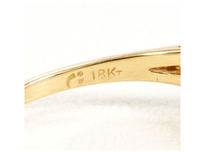 Autre Marque 18K Gelbgold-Ring mit Jade Golden - Ansicht 4