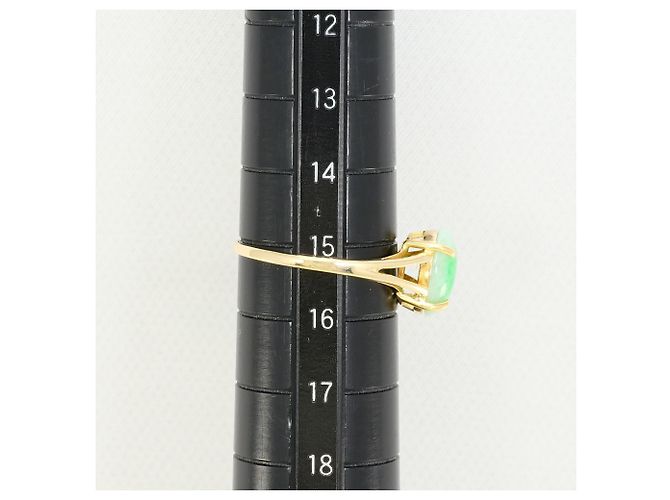 Autre Marque 18K Gelbgold-Ring mit Jade Golden - Ansicht 6