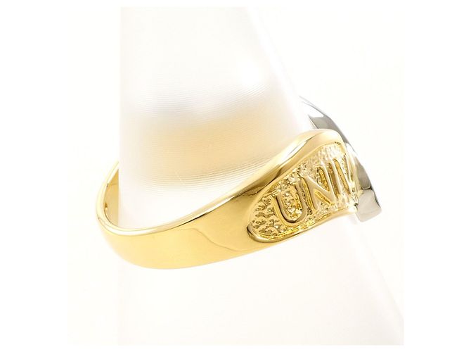 Autre Marque 18K Gelbgold und Platin Diamant Ring Golden - Ansicht 2