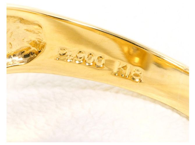 Autre Marque 18K Gelbgold und Platin Diamant Ring Golden - Ansicht 4