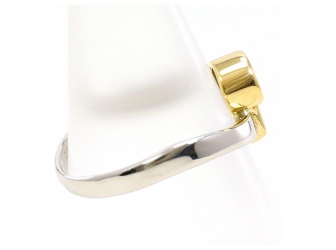 Autre Marque Diamantring in Platin und Gelbgold Golden - Ansicht 2