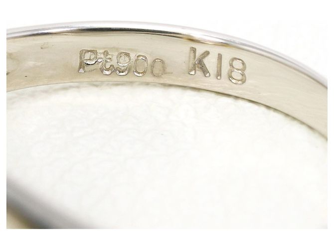 Autre Marque Diamantring in Platin und Gelbgold Golden - Ansicht 4