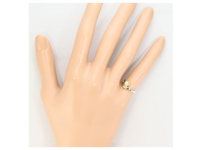 Autre Marque Diamantring in Platin und Gelbgold Golden - Ansicht 6