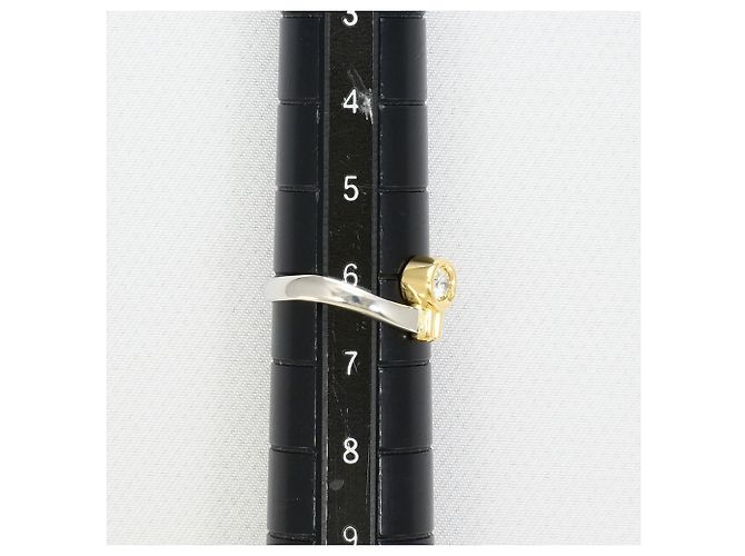 Autre Marque Diamantring in Platin und Gelbgold Golden - Ansicht 7