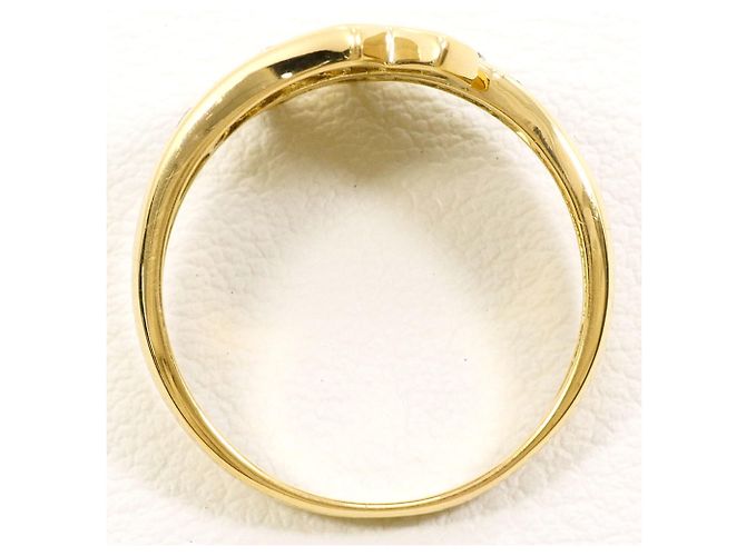 Autre Marque 18K Gelbgold-Ring mit Diamant Golden - Ansicht 2