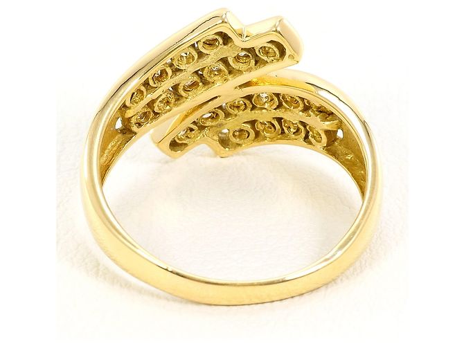 Autre Marque 18K Gelbgold-Ring mit Diamant Golden - Ansicht 3