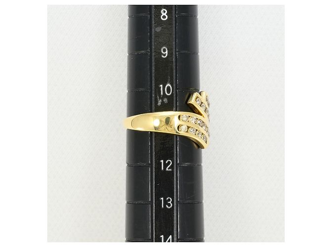 Autre Marque 18K Gelbgold-Ring mit Diamant Golden - Ansicht 6