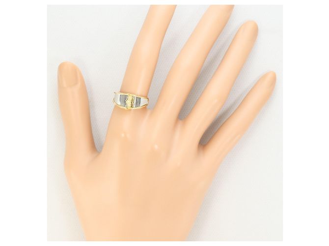 Autre Marque PT900 Platin- und 18K Gelbgold-Ring mit Diamant Golden - Ansicht 6