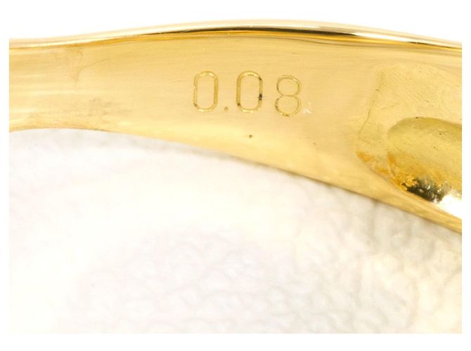 Autre Marque Platin- und Gelbgold-Ring mit Diamant Golden - Ansicht 5