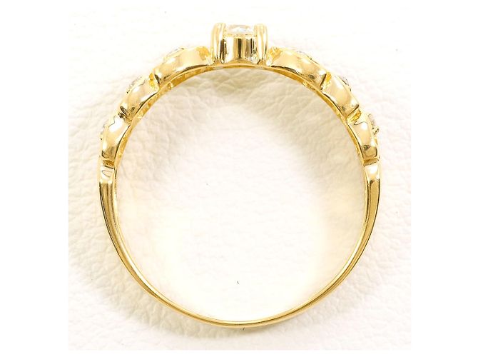 Autre Marque 18K Gelbgold-Ring mit Diamant Golden - Ansicht 2