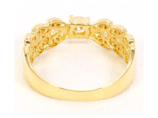 Autre Marque 18K Gelbgold-Ring mit Diamant Golden - Ansicht 3