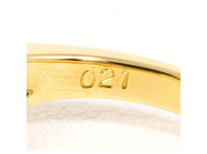 Autre Marque Platin- und Gelbgold-Ring mit Diamant Golden - Ansicht 6