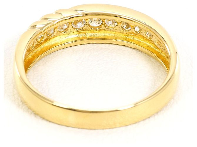 Autre Marque 18K Gelbgold-Ring mit Diamant Golden - Ansicht 4