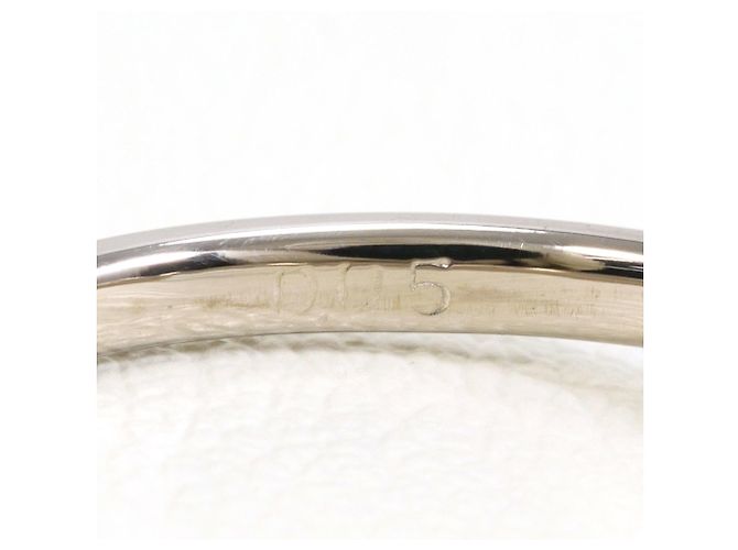 Autre Marque Anello a fascia in oro bianco 18K con diamante rosa D'oro - vista 5