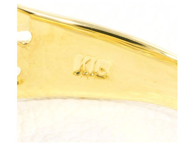 Autre Marque Bague anneau en or jaune 18K avec diamant Doré - vue 4