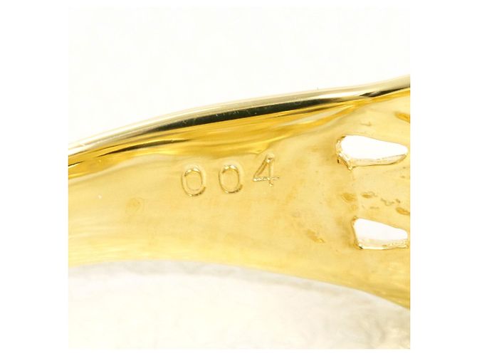 Autre Marque Bague anneau en or jaune 18K avec diamant Doré - vue 5