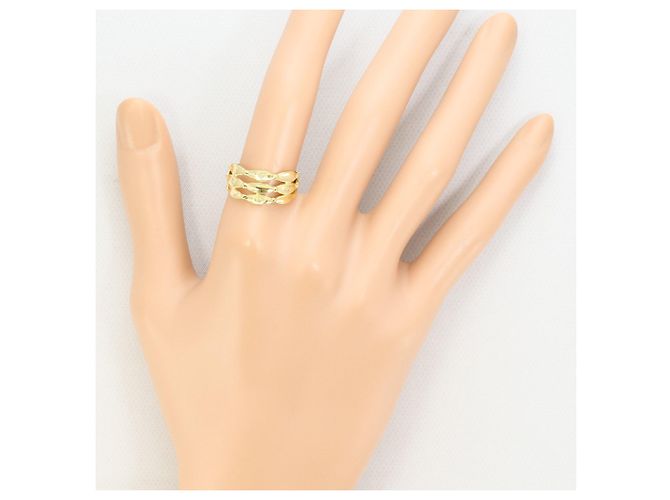 Autre Marque Bague anneau en or jaune 18K avec diamant Doré - vue 6