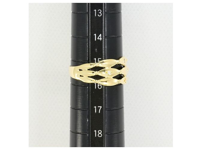 Autre Marque Bague anneau en or jaune 18K avec diamant Doré - vue 7