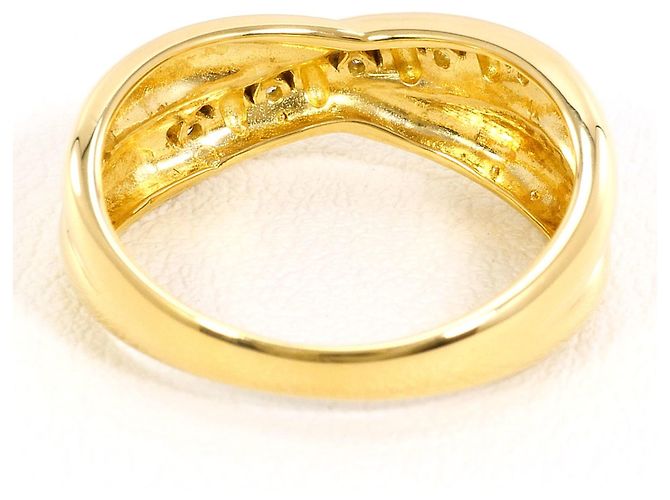 Autre Marque 18K Gelbgold-Ring mit Diamant Golden - Ansicht 4