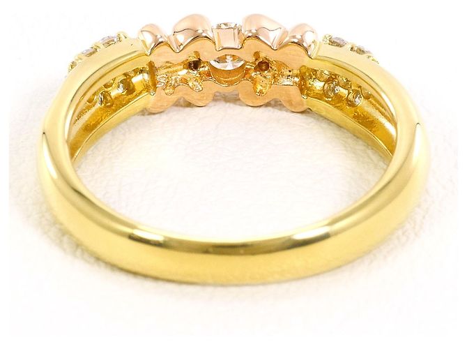 Autre Marque 18K Goldring mit Diamant Golden - Ansicht 4