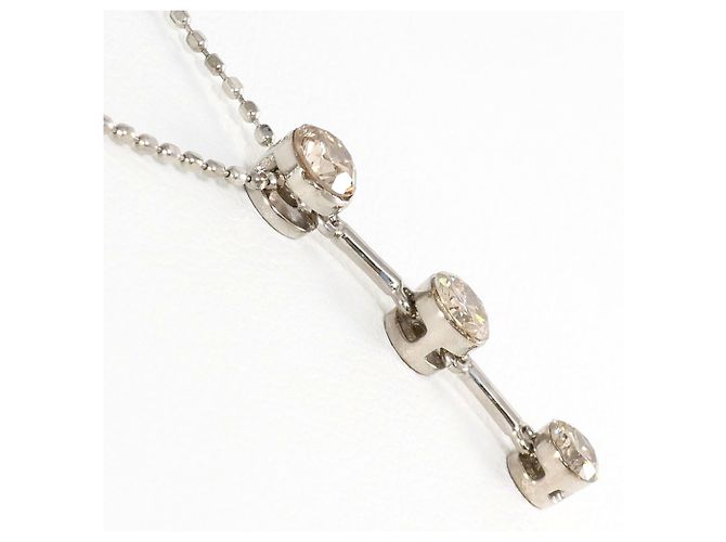 Autre Marque Collana in oro bianco 18K con diamante marrone D'oro - vista 2