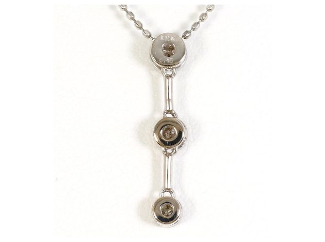 Autre Marque Collana in oro bianco 18K con diamante marrone D'oro - vista 3