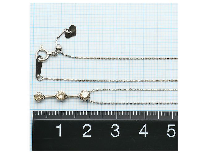 Autre Marque Collana in oro bianco 18K con diamante marrone D'oro - vista 4