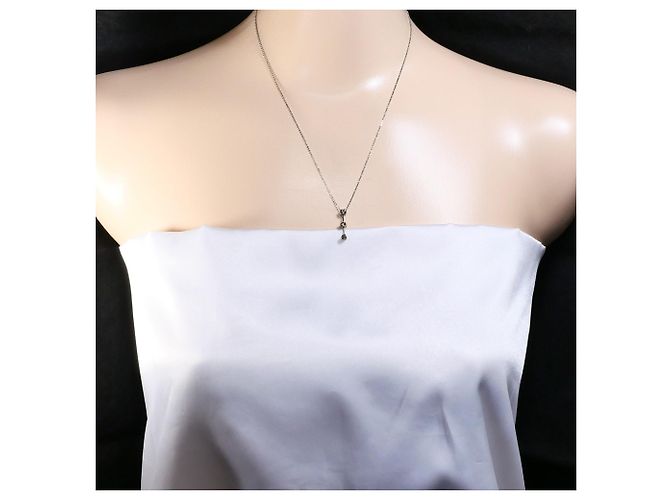 Autre Marque Collana in oro bianco 18K con diamante marrone D'oro - vista 5