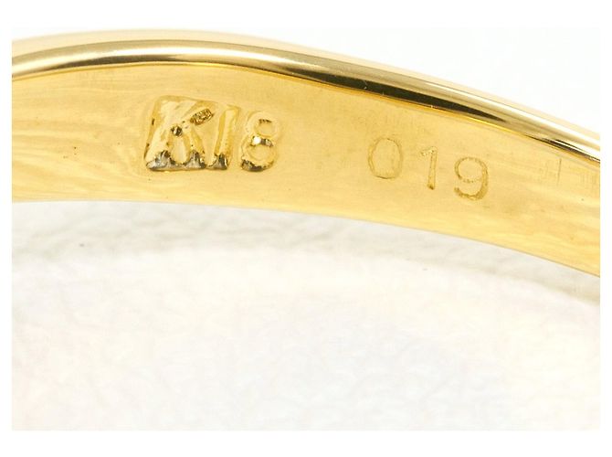 Autre Marque 18K Gelbgold-Ring mit Saphir und Diamant Golden - Ansicht 4