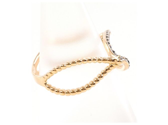 Autre Marque 18K Roségold-Ring mit braunem Zirkonia Golden - Ansicht 2