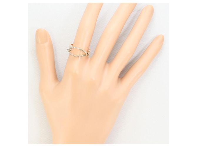 Autre Marque 18K Roségold-Ring mit braunem Zirkonia Golden - Ansicht 5
