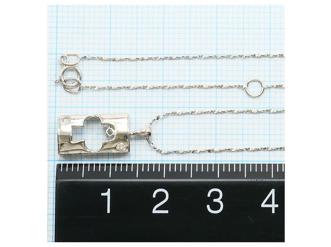 Autre Marque 18K Weißgoldkette mit Diamant Golden - Ansicht 4