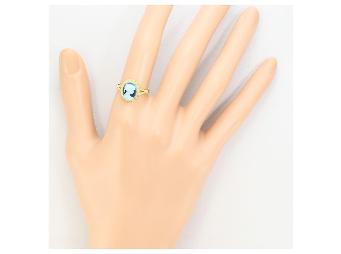 Autre Marque 18K Gelbgold-Ring mit Stein-Cameo Golden - Ansicht 5