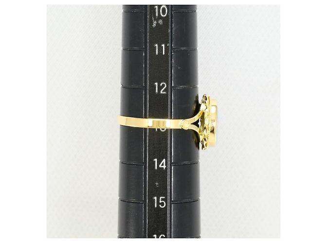 Autre Marque 18K Gelbgold-Ring mit Stein-Cameo Golden - Ansicht 6