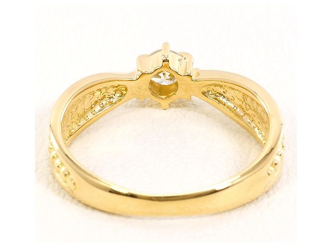 Autre Marque 18K Gelbgold-Ring mit Diamant Golden - Ansicht 3