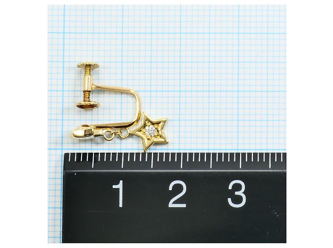 Autre Marque Orecchino a clip in oro giallo 18K con diamante D'oro - vista 3