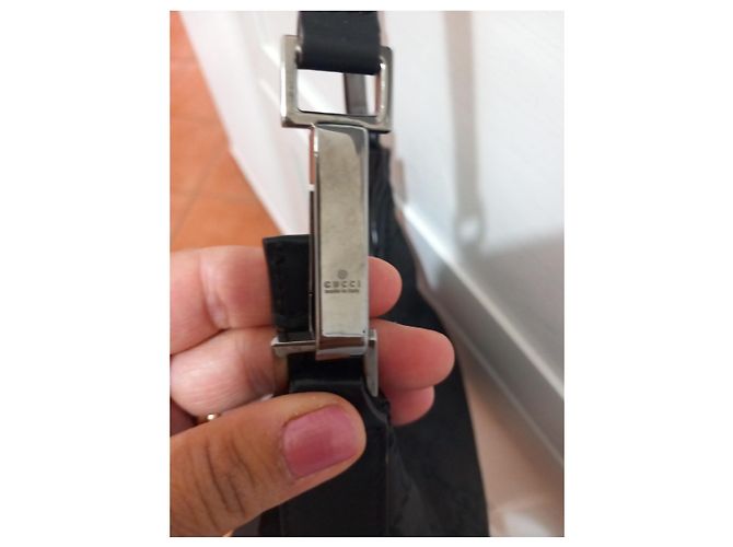 Borsa Gucci GG Monogramma Nylon Nero - vista 4