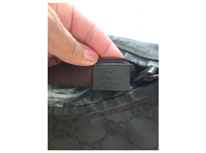Borsa Gucci GG Monogramma Nylon Nero - vista 5