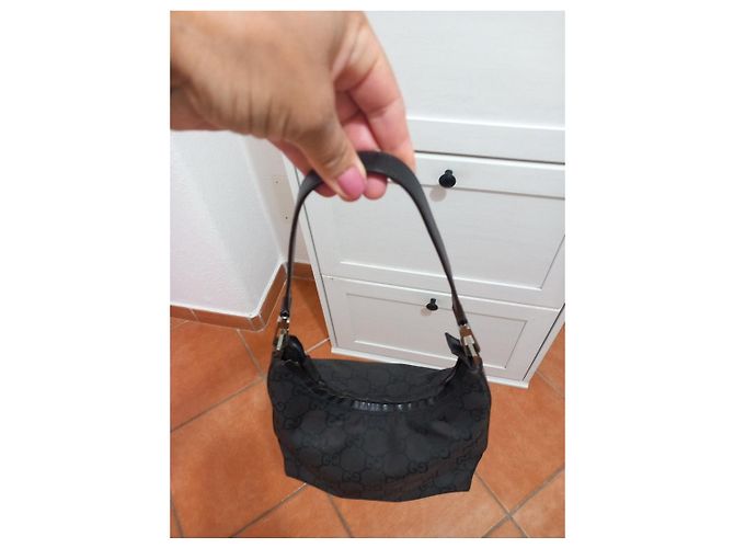 Borsa Gucci GG Monogramma Nylon Nero - vista 8
