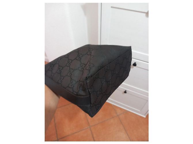 Borsa Gucci GG Monogramma Nylon Nero - vista 9