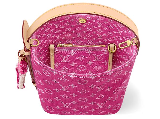 Borsa Louis Vuitton Monogram Denim All in BB - Fuchsia Rosa - vista 2