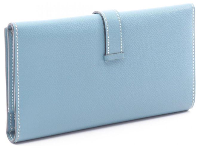 Hermès Hermes Bearn Dupri Bi-fold Long Wallet Blau - Ansicht 2