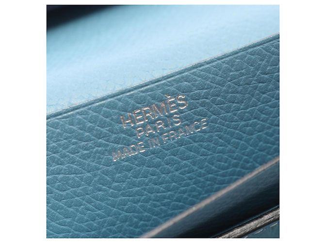 Hermès Hermes Bearn Dupri Bi-fold Long Wallet Blau - Ansicht 5