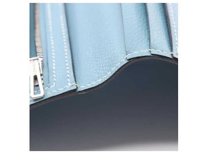 Hermès Hermes Bearn Dupri Bi-fold Long Wallet Blau - Ansicht 7