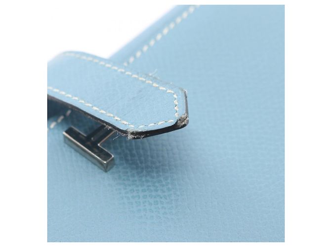 Hermès Hermes Bearn Dupri Bi-fold Long Wallet Blau - Ansicht 9