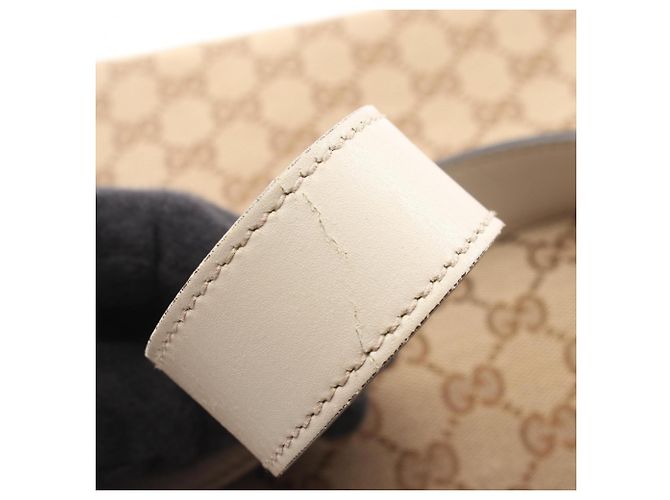 Borsa a Spalla Gucci GG Canvas Bianco Beige - vista 6